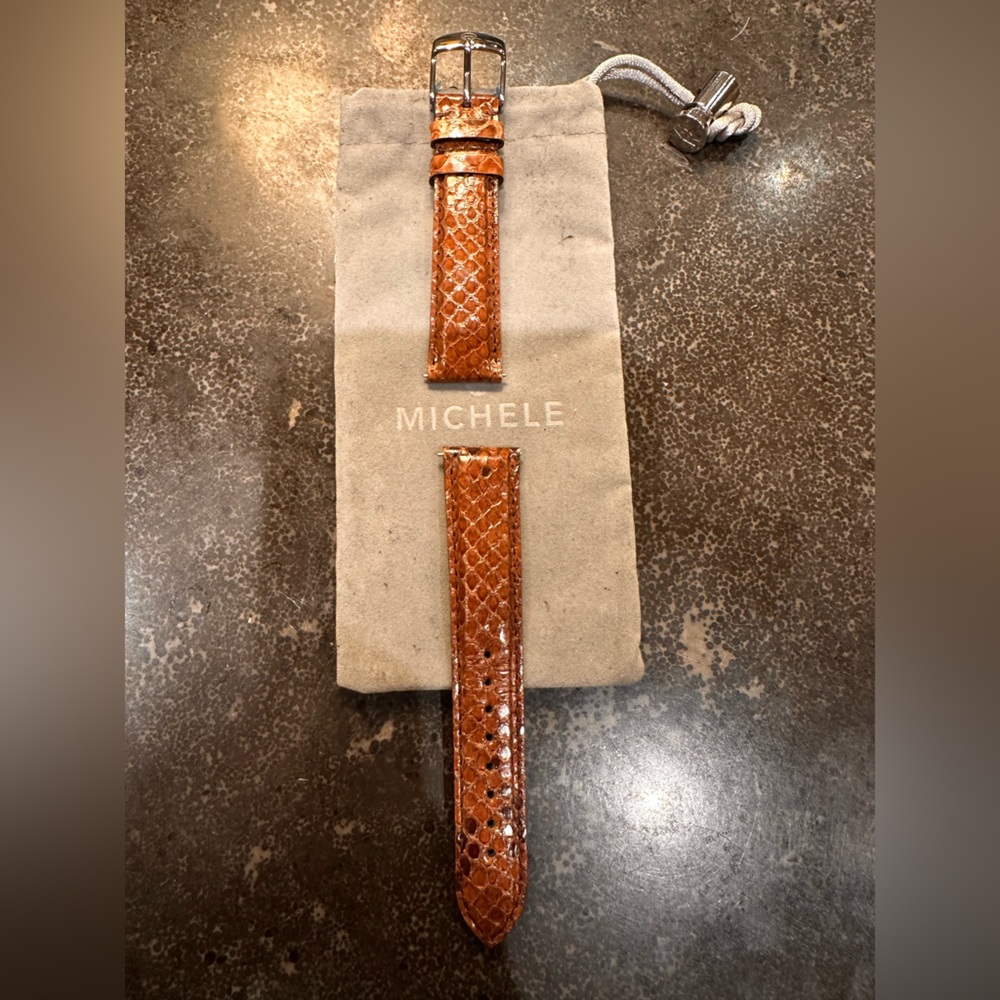 Michele Genuine Python 18mm Watch Band